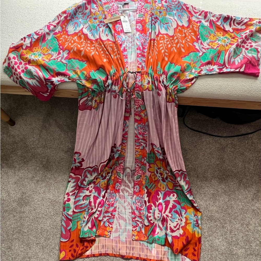 Anthropologie conditions apply NWT Floral Swim Coverup: Kikoma OSFA